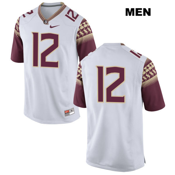 Men's NCAA Nike Florida State Seminoles #12 A.J. Lytton College No Name White Stitched Authentic Football Jersey FZR2569SW